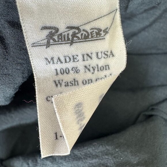 Rail Riders Hiking Pants M Belted 100% Nylon Black Double Knee Adjustable Jogger - Picture 4 of 13